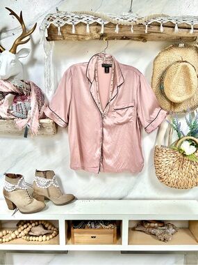 REVOLVE Silk House of Harlow SILK boho dusty rose boho blouse/cover up